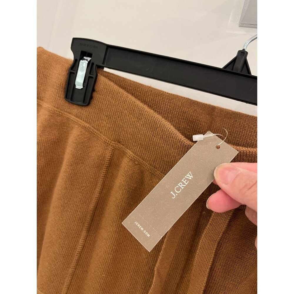 NWT J. Crew Cotton Cashmere Jogger Pant Heathered Caramel Knit Size MEDIUM - Picture 6 of 9